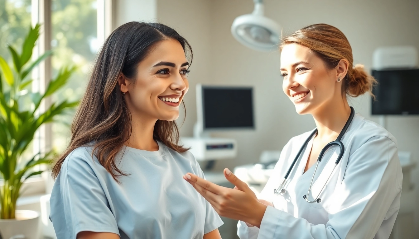 Kirkegaard Aesthetics - erfahrene ästhetische Chirurgin erklärt Patientin innovative Verfahren.