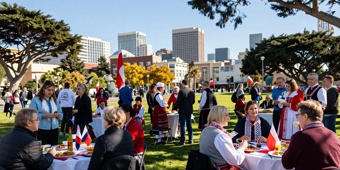 Polish community gathering in San Francisco at https://www.sfpol.com/ celebrating cultural heritage and connection.