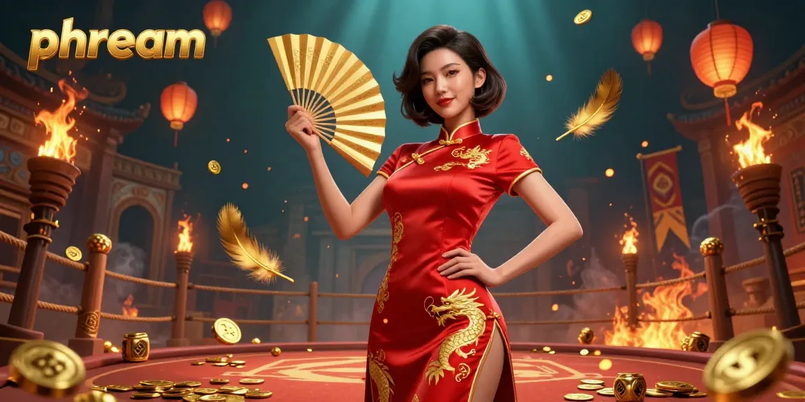 Spin winning jackpots with phdream at this stunning casino scene featuring vibrant elements and gold.