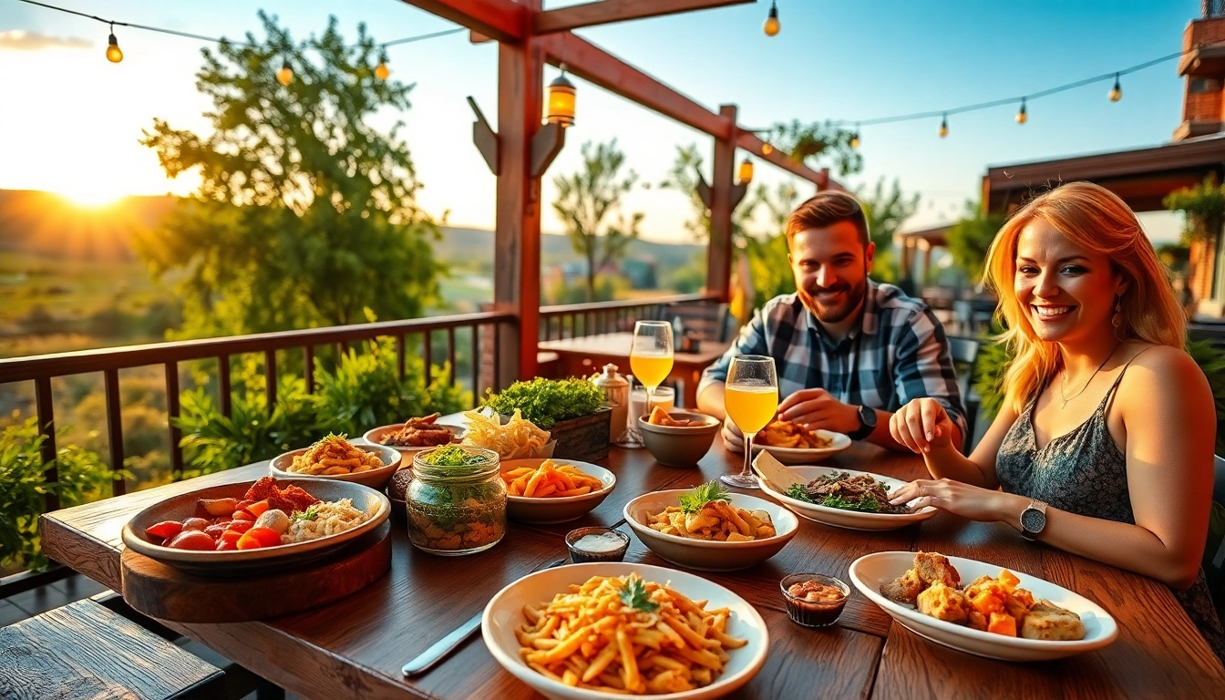 Enjoying delicious meals at Clarksburg ca restaurants in a welcoming outdoor setting.