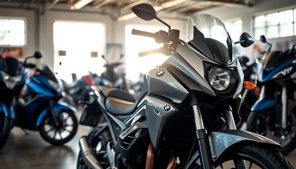 Gebrauchte Motorräder kaufen in einem einladenden Motorradsalon mit einer Vielzahl von Angeboten.