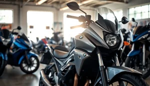 Gebrauchte Motorräder kaufen in einem einladenden Motorradsalon mit einer Vielzahl von Angeboten.