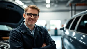 Kfz Sachverständiger Aachen inspiziert das Fahrzeug, während er eine Bewertung durchführt.