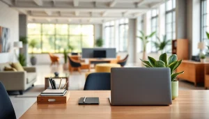 Experience JBO's modern rental office featuring sleek design and inviting workspace.