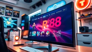 Nền Tảng RR88 digital gaming platform interface featuring vibrant graphics and user-friendly design.
