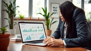 Engaging health consultant reviewing wellness data to optimize health solutions.