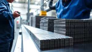 Inspecting high-quality Ndfeb magnets manufacturer in china in a modern production facility.