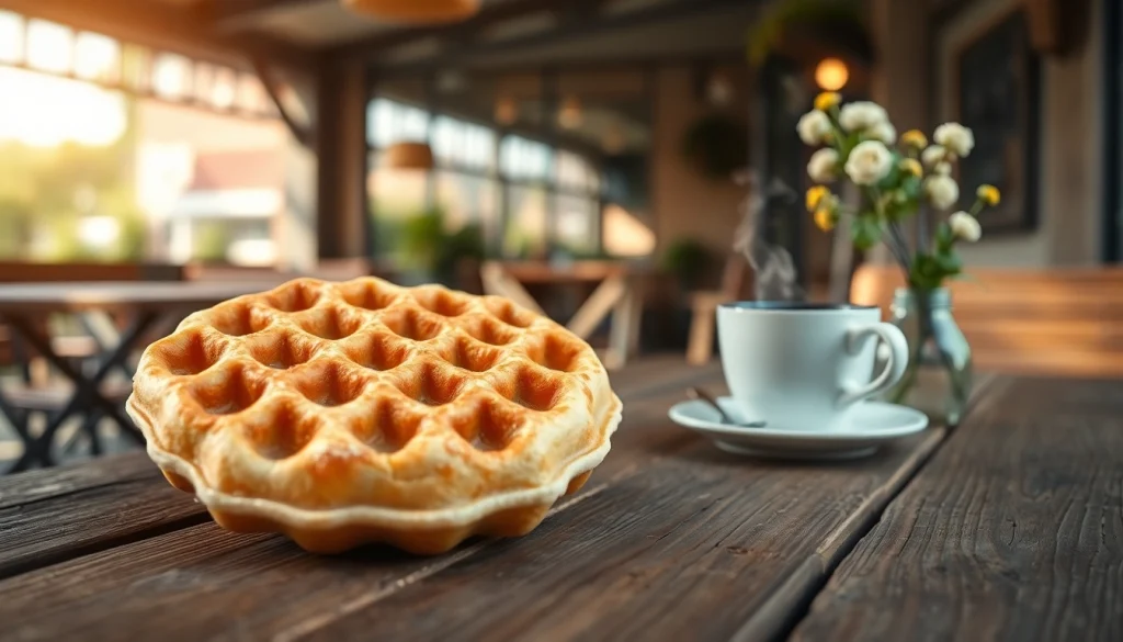 Wafel katoen met een rijke textuur en warme kleuren, gestyled op een houten tafel.