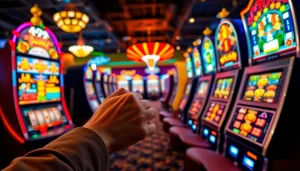 Menangkan jackpot besar di slot dengan mesin yang penuh warna dan kegembiraan di kasino.