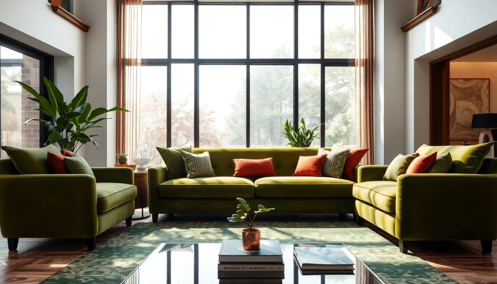 Ontdek de luxe uitstraling van meubels met skai leer in een stijlvolle woonkamer.