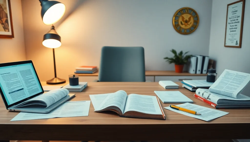 Professional workspace showcasing beëdigde vertaling with translation tools and certificates.