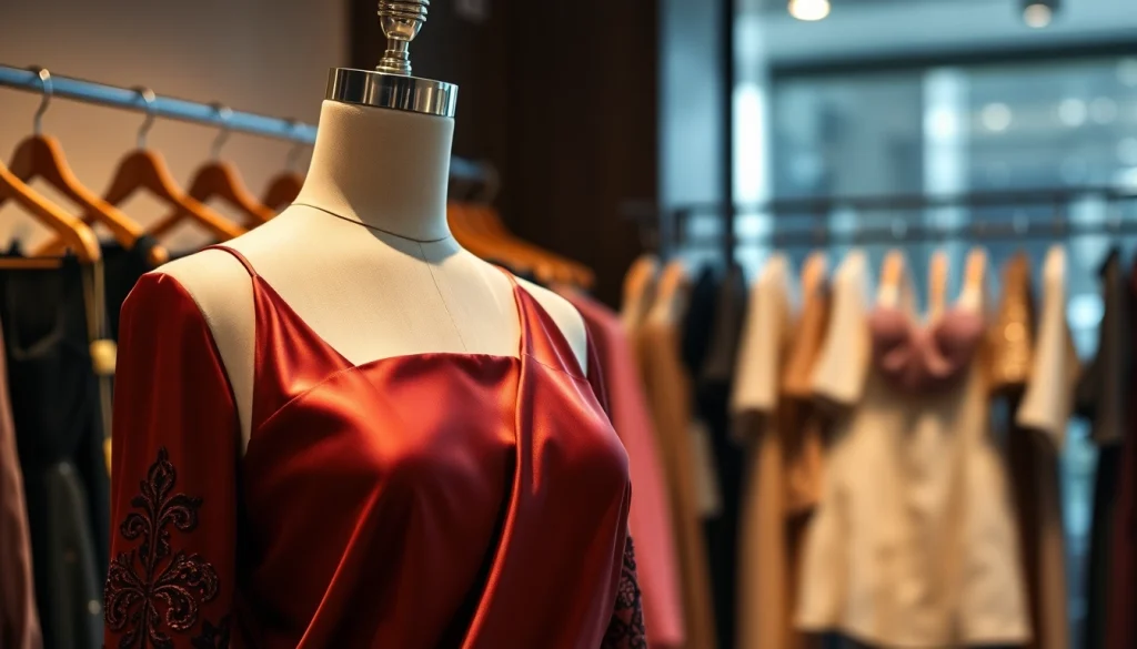 Discover elegant fashion pieces from Rivelle in a warmly lit boutique setting with luxurious designs.