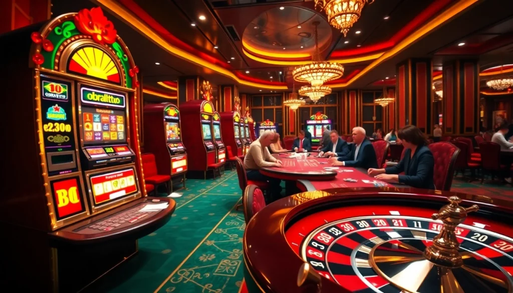 Rasakan sensasi obraltoto dengan mesin slot yang berwarna-warni dan permainan poker taruhan tinggi dalam lingkungan kasino yang mewah.