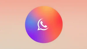 Stunning whatsapp profile photo with a vibrant gradient background and modern design elements.