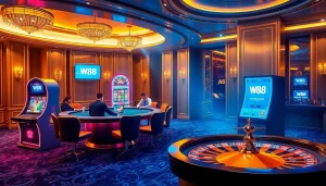 Tương tác với liên kết W88 đầy thú vị tại một casino trực tuyến sôi động có poker, máy xèng và roulette.