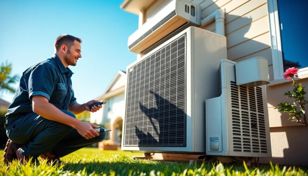 HVAC technician conducting ac repair mesa az in a residential home, highlighting expertise and professionalism.