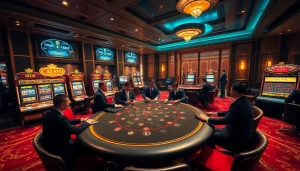 S88VIP players enjoy high-stakes poker and exciting slots in a luxurious casino setting.