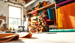 Creëer unieke ontwerpen met kunst leer in een creatieve werkplaats.