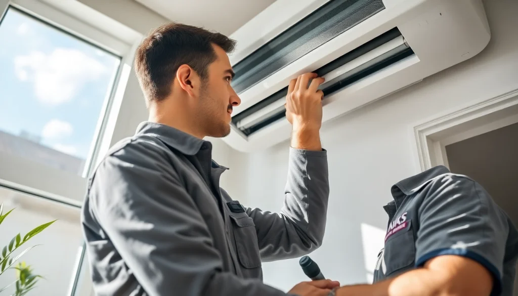 Expert performing ac repair mesa az on a residential air conditioning unit.