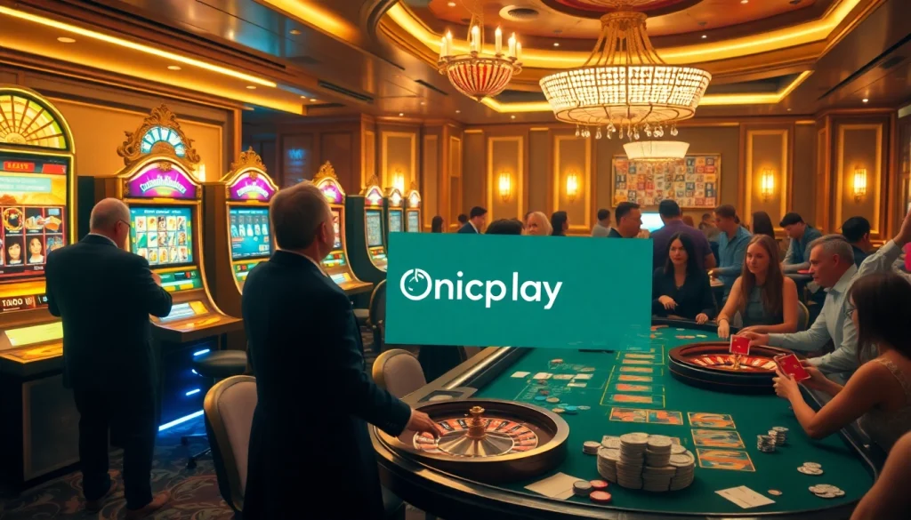Experience thrilling gameplay at Onicplay, featuring vibrant slot machines and engaging casino atmosphere.