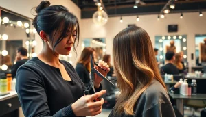 coafat craiova expert hairstylist creating stylish looks in a contemporary salon