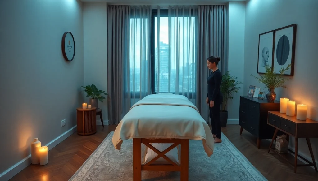 Engaging scene of a professional 출장안마 setup showcasing luxury and relaxation.