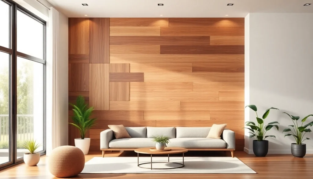Enhance your space with stylish wall boards showcasing natural textures and tones.