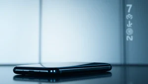 Samsung Galaxy S8 smartphone showcasing its sleek design and innovative features in a modern tech setting.