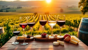 Taste exquisite wines at Clarksburg wineries with a scenic vineyard backdrop and gourmet pairings.