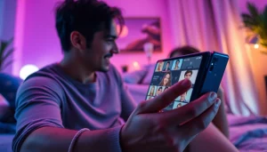 Engaging with a nsfw character ai interface in a warm, cozy room