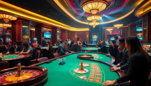 Experience the thrill of gambling with a luxury scene merging casinos and porn ai concepts.