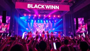 BLACKPINK news showcasing the group performing on stage with vibrant lights and fans, capturing the excitement of their concerts.