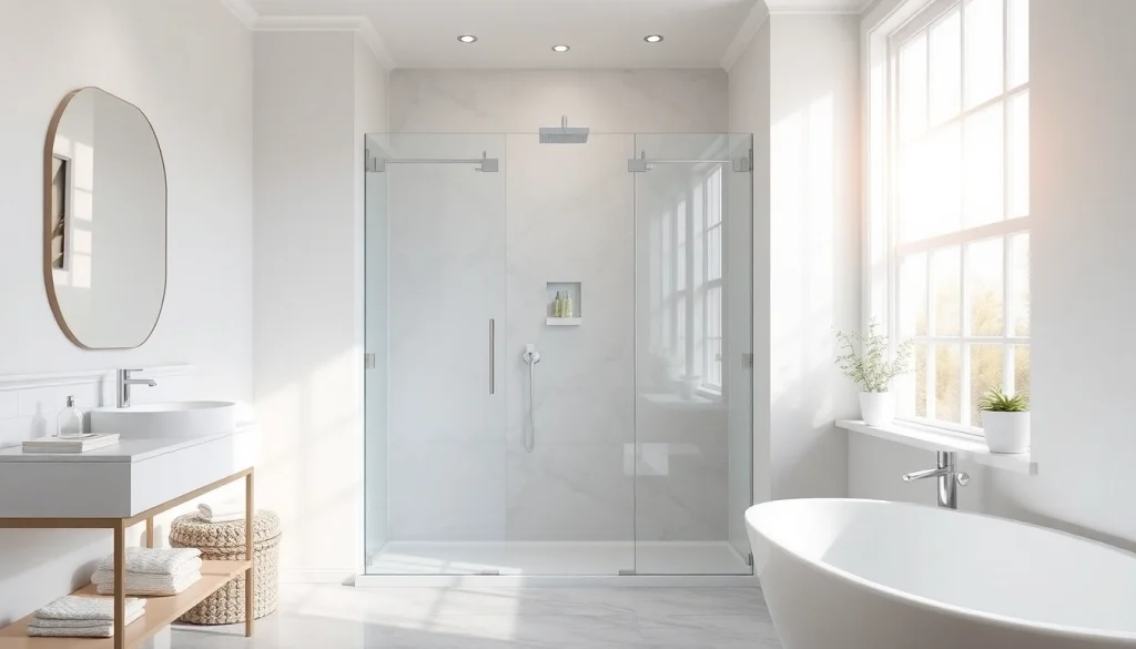 Explore elegant showers uk in a modern bathroom design featuring sleek glass enclosures and natural lighting.