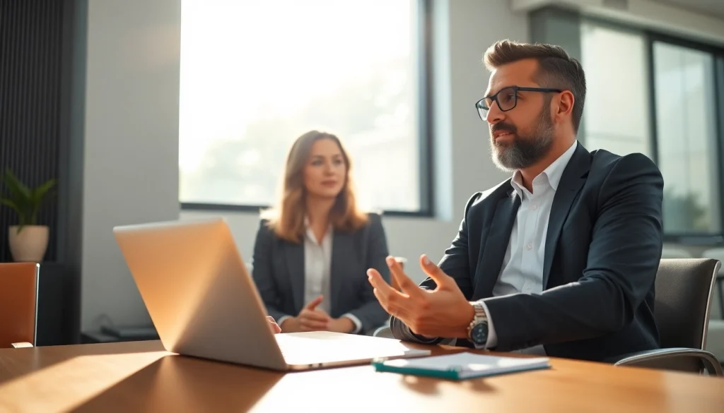 Business coach near me engaging in a productive one-on-one session with a client.