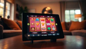 Permainan slot depo 1k dengan grafis menarik di perangkat digital yang mengundang pemain.