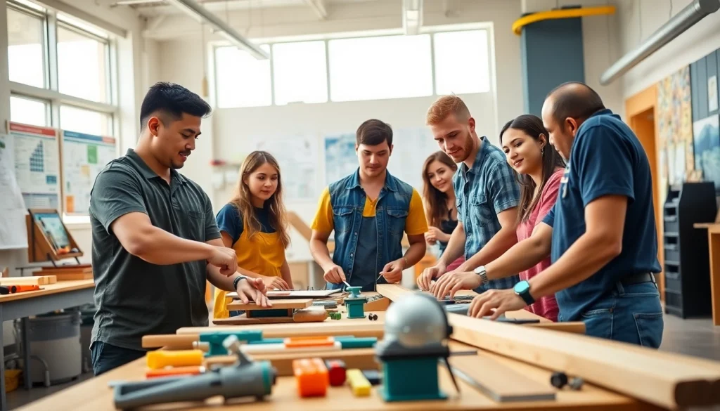 Students at trade schools in Hawaii participating in hands-on training.