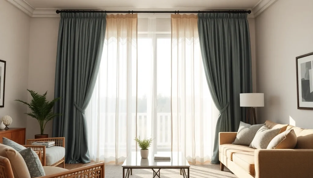 Verduisterende gordijnen die stijlvol licht blokkeren in een gezellige woonkamer.