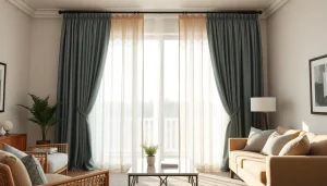 Verduisterende gordijnen die stijlvol licht blokkeren in een gezellige woonkamer.