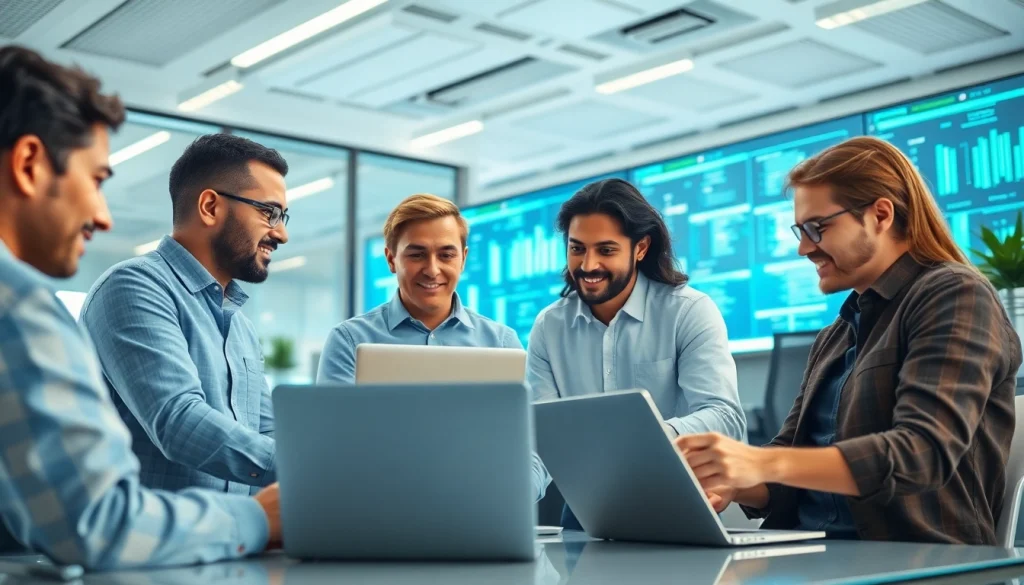 Enhance productivity with innovative AI Software solutions showcased in a collaborative workspace.