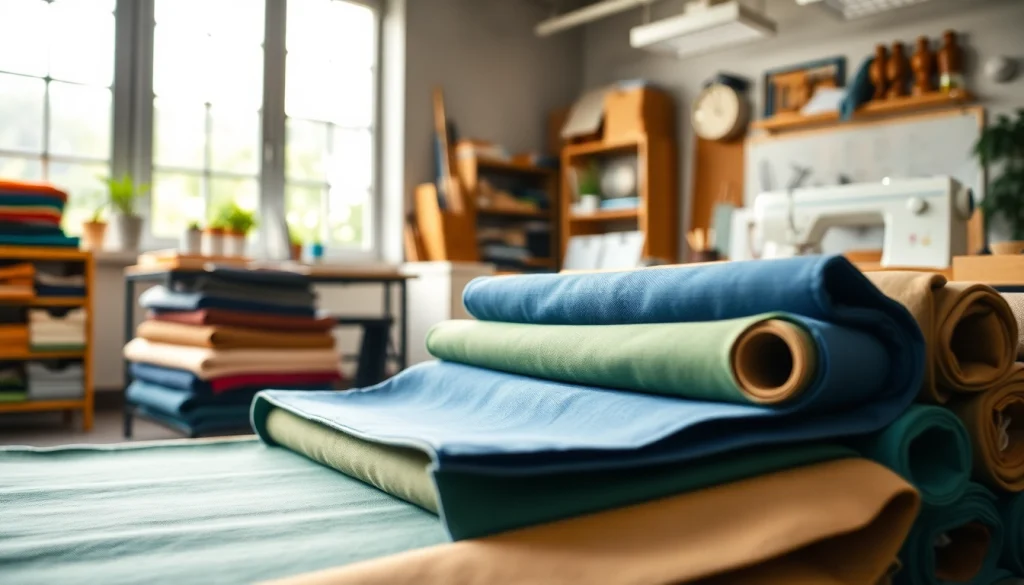 Creëer unieke projecten met canvas stof per meter in een moderne werkruimte