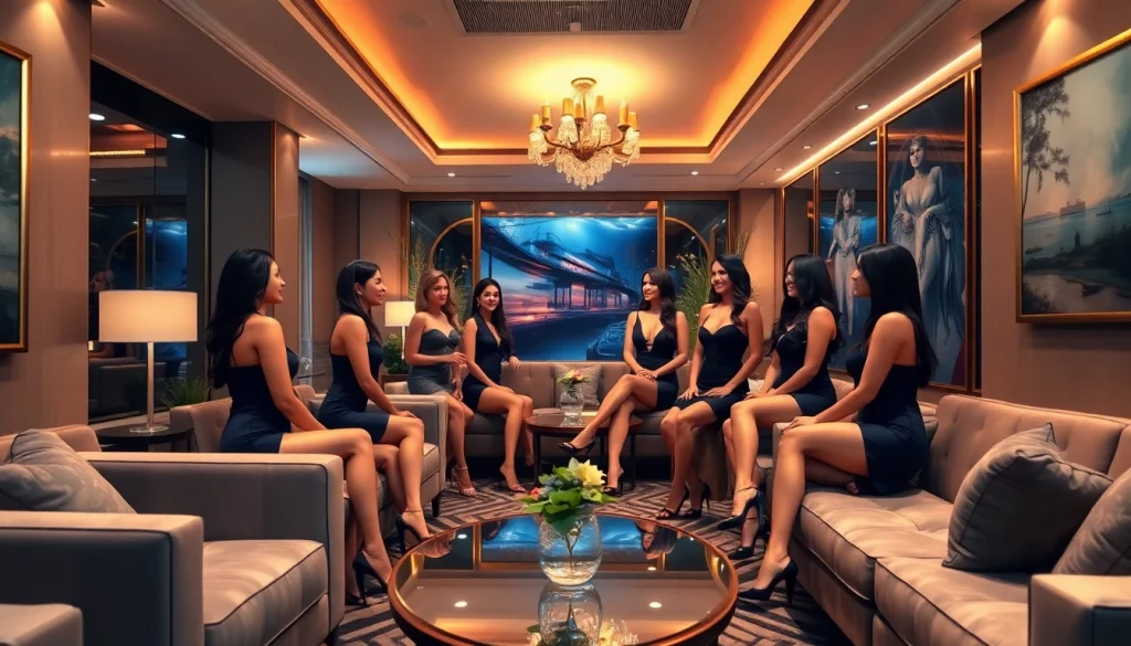 Singapore escort models enjoying a luxury lounge experience in Singapore.