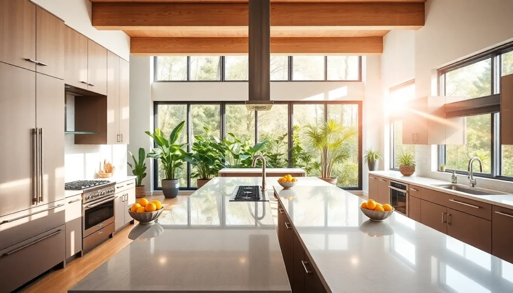 Stunning kitchen remodeling with modern design elements and natural light