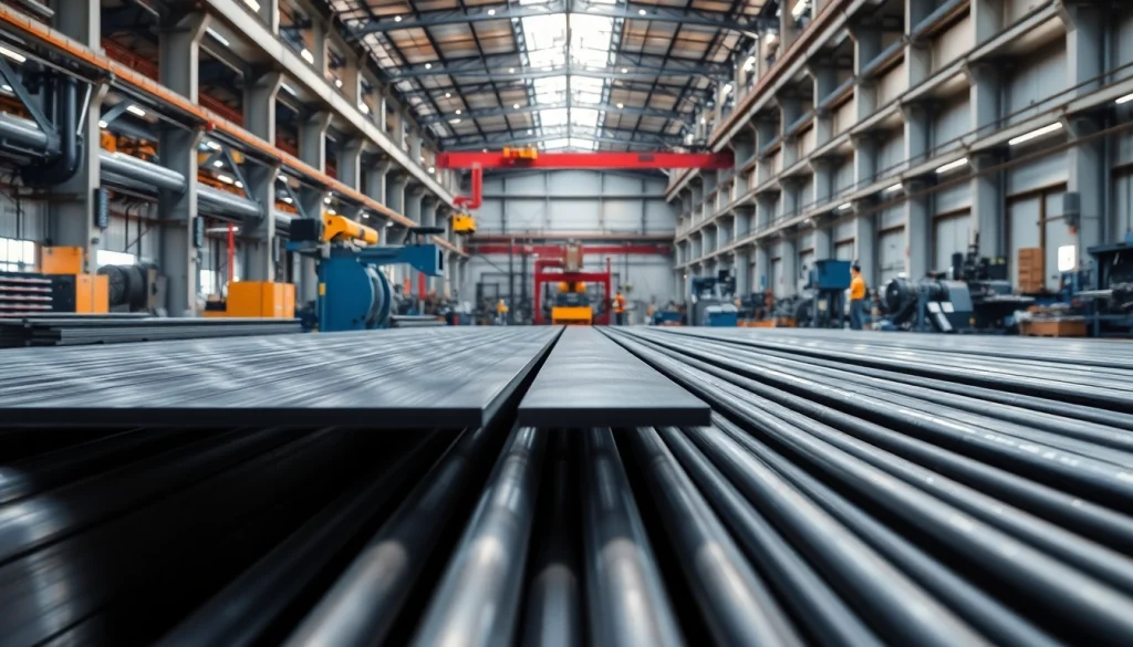 Showcasing a metal manufacturer Edmonton with advanced machinery and quality materials in sharp focus.