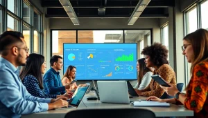 Utilizing HubSpot CRM free in a collaborative office environment with diverse team members.