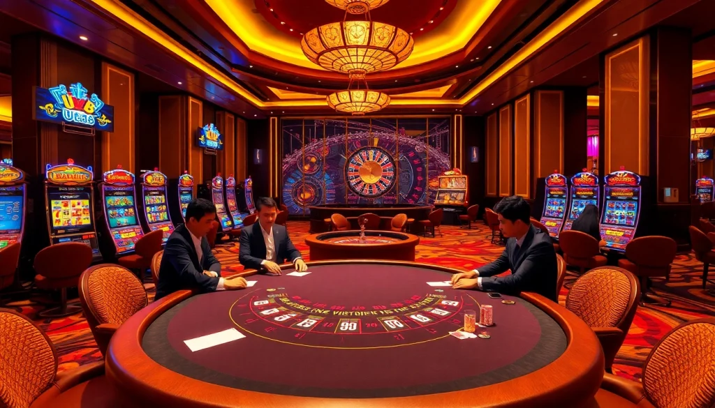 Experience thrilling gambling action at https://uu88ae.com/ with exciting poker tables and vibrant slot machines.