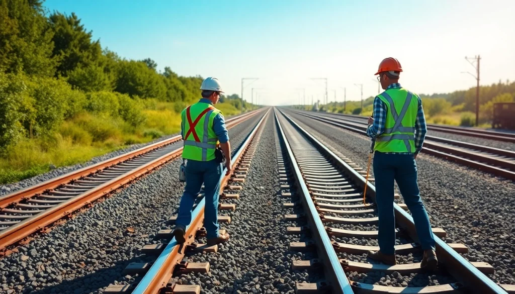Inspecting railway safety with Track Inspectors Near Me ensuring quality checks.