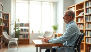 Engaging psychiatrist in Dubai nurturing a client relationship in a tranquil office.