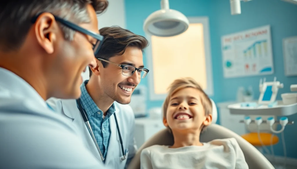 North Edmonton orthodontist consulting with a young patient in a welcoming clinic.