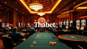 Players enjoying games at Thabet college casino, highlighting luxury and excitement.
