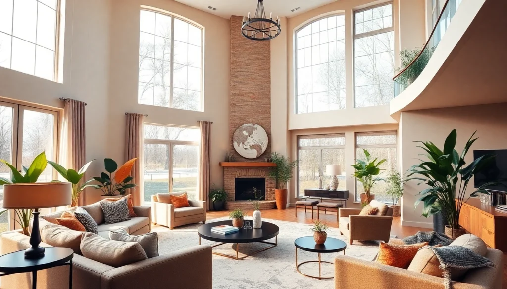 Showcase of custom residential architecture services in a stylish living room.